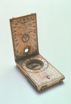 Diptych sundial, 1610, Germany. Jamestown-Yorktown Foundation Collection.