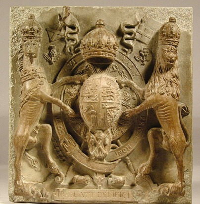 King James armorial relief, Jamestown- Yorktown Foundation Collection.