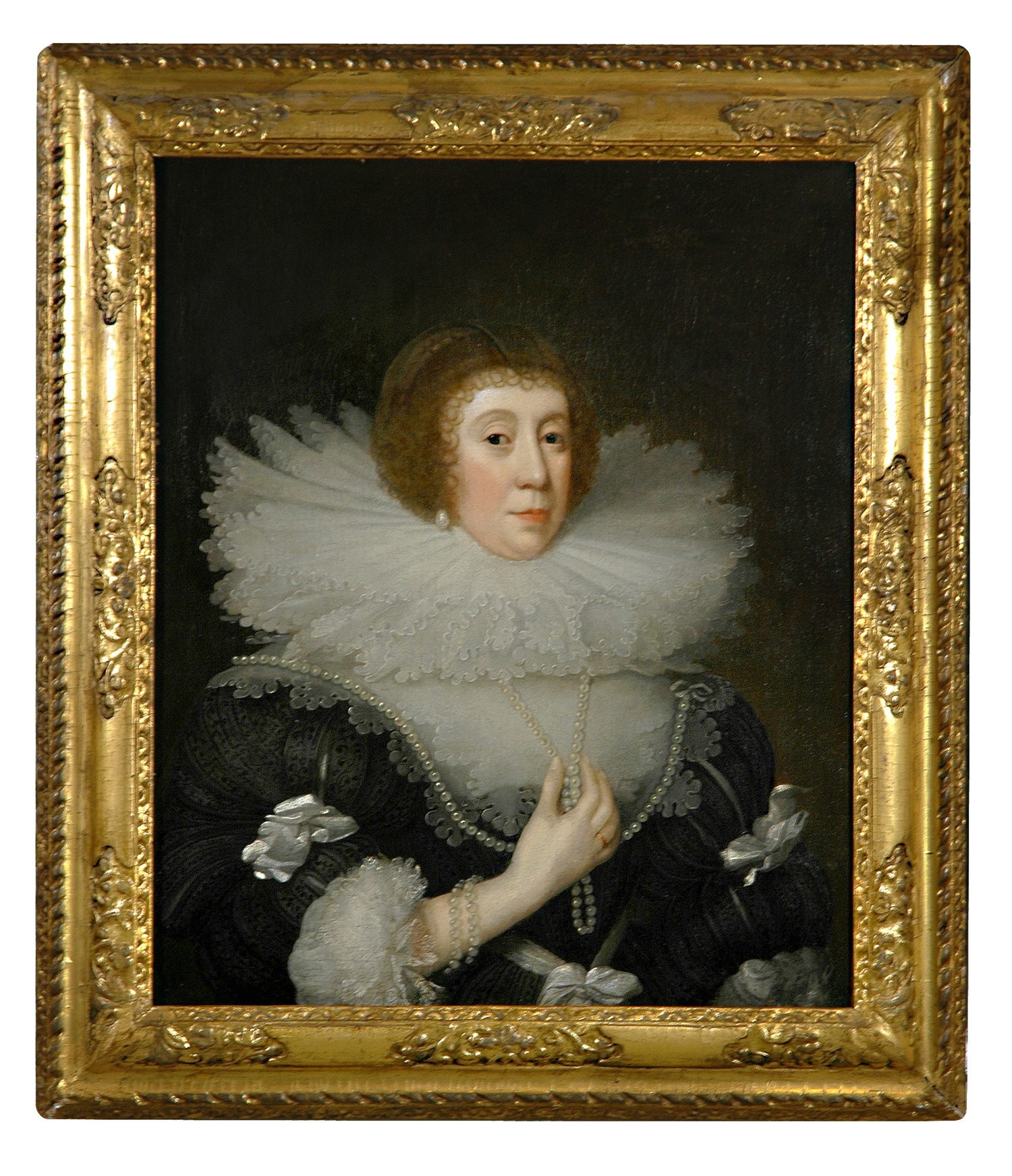 Portrait of Cesellye Sherley West, Lady de la Warr, one of the investors in the Virginia Company of London. Jamestown-Yorktown Foundation collection.