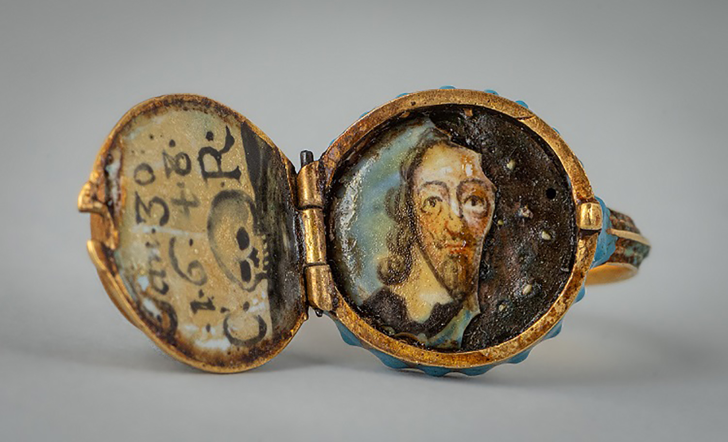 Charles I Mourning Ring, circa 1648/49. Collection of the Maryland Center for History and Culture, Gift of Miss Clara Goldsborough Holloway.