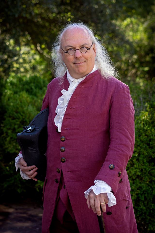 BJ Pryor portrays Benjamin Franklin