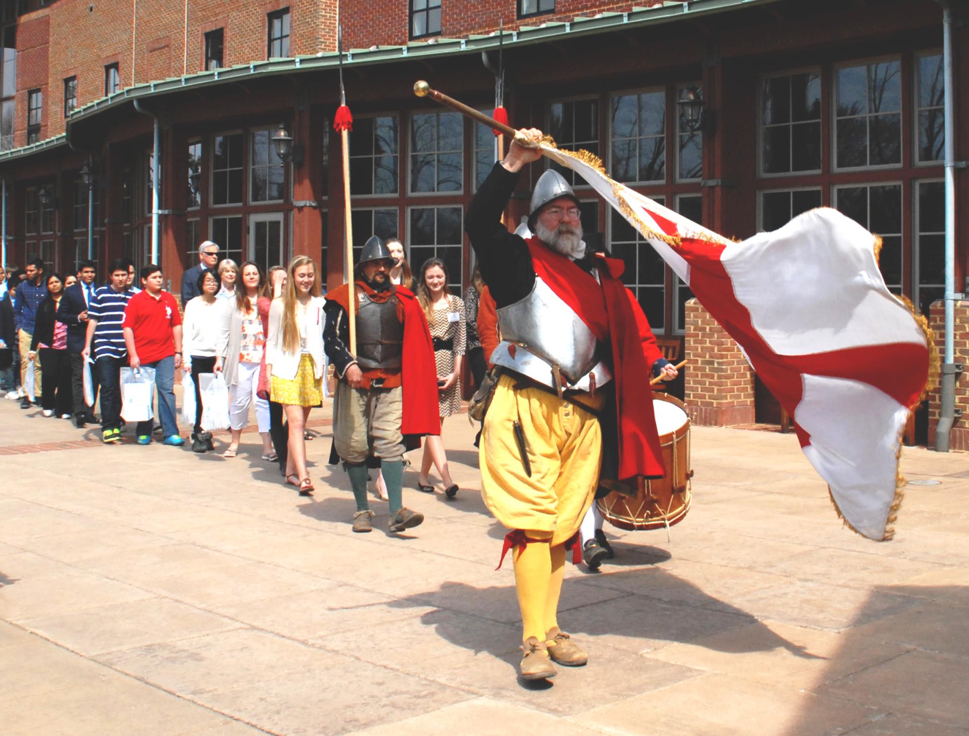 2014 Citizenship Ceremony - JS Honor Guard procession of candidates