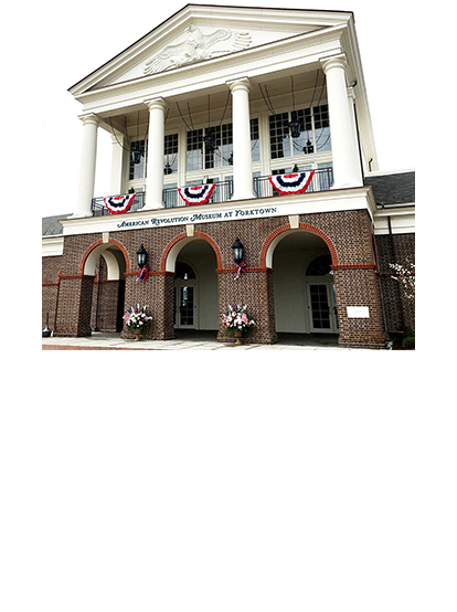 The front of the American Revolution Museum at Yorktown