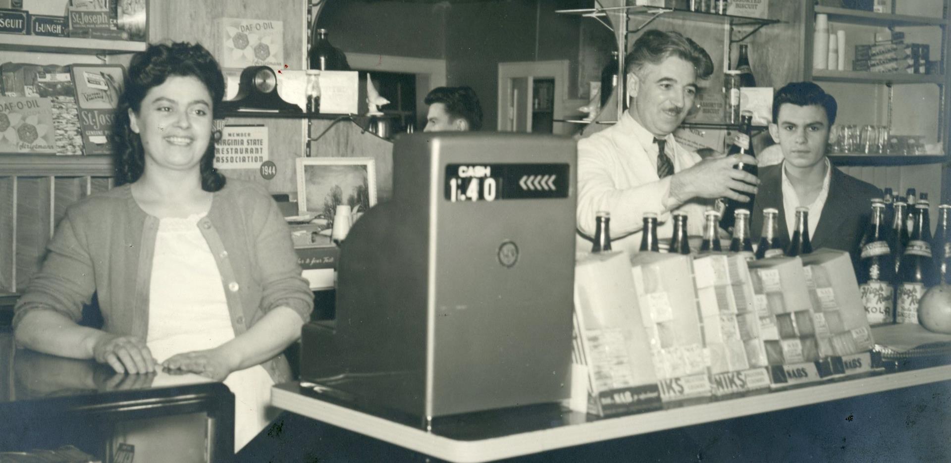 Mary and Nick Mathews behind the counter