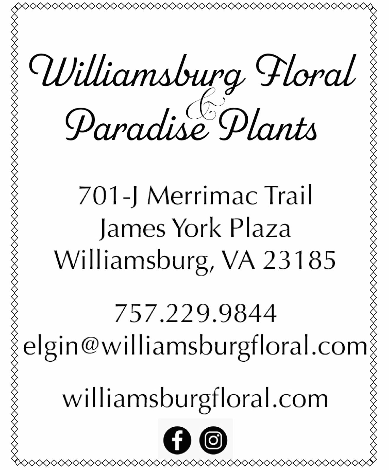 Williamsburg Floral Logo