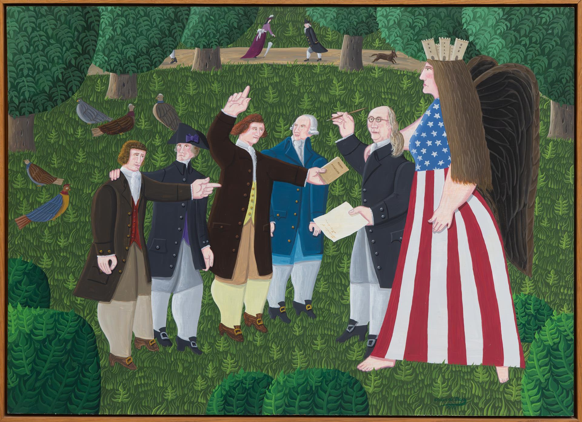 The Declaration of Independence, 1776 by Oscar de Mejo, 1973