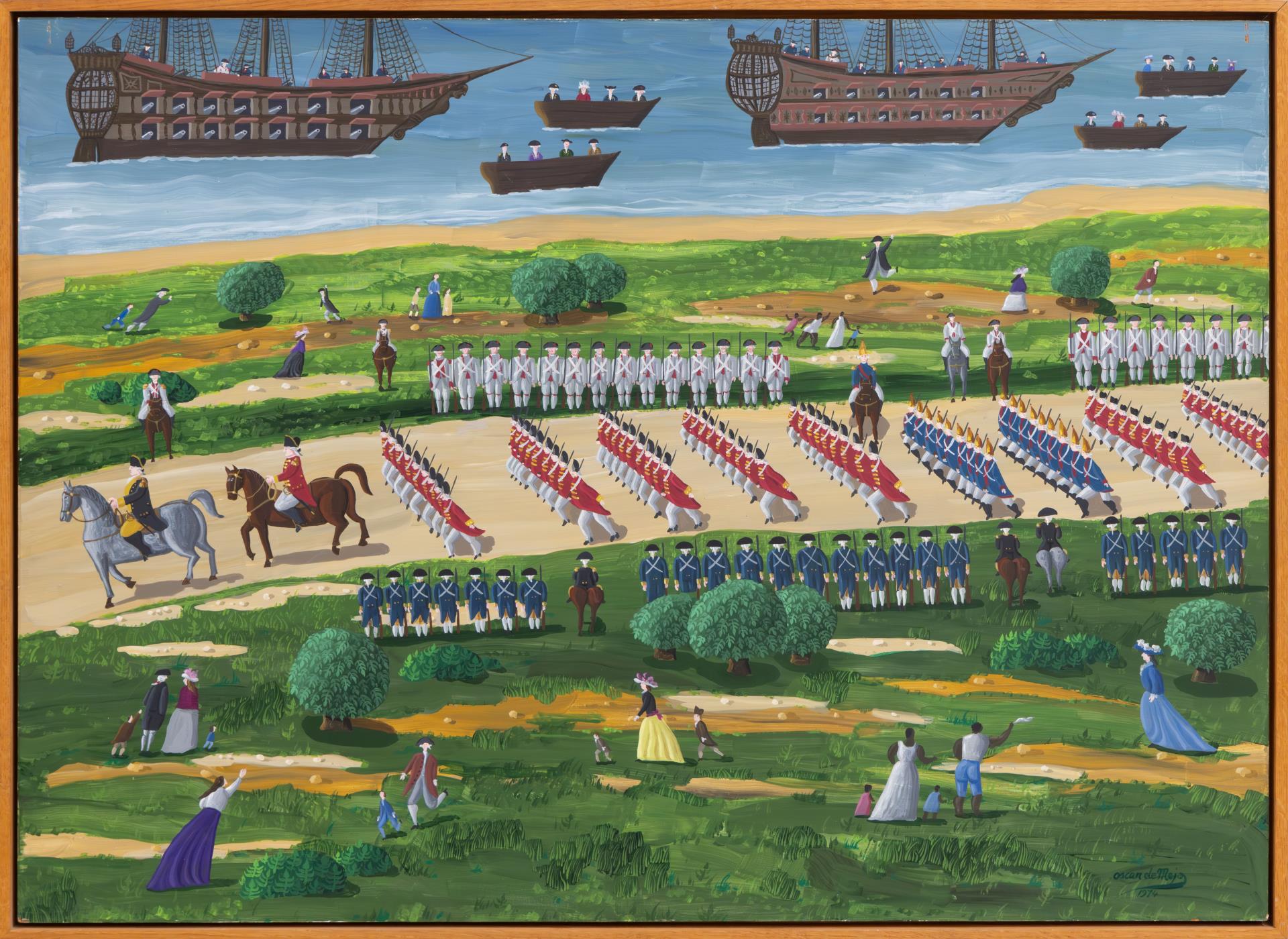 British Surrender at Yorktown, 1781,Oscar de Mejo, 1974