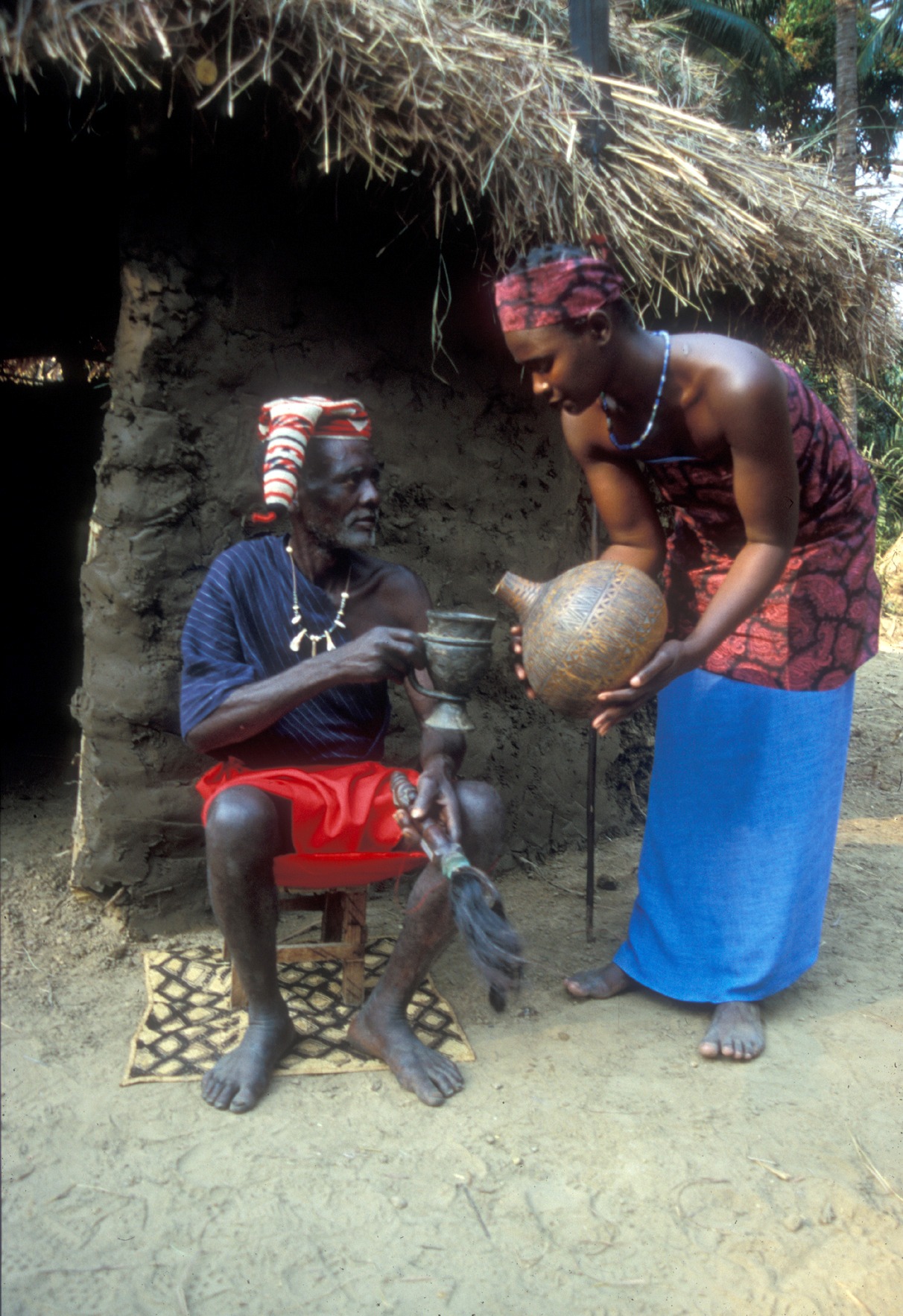 Jamestown Settlement film scene - Angolan village