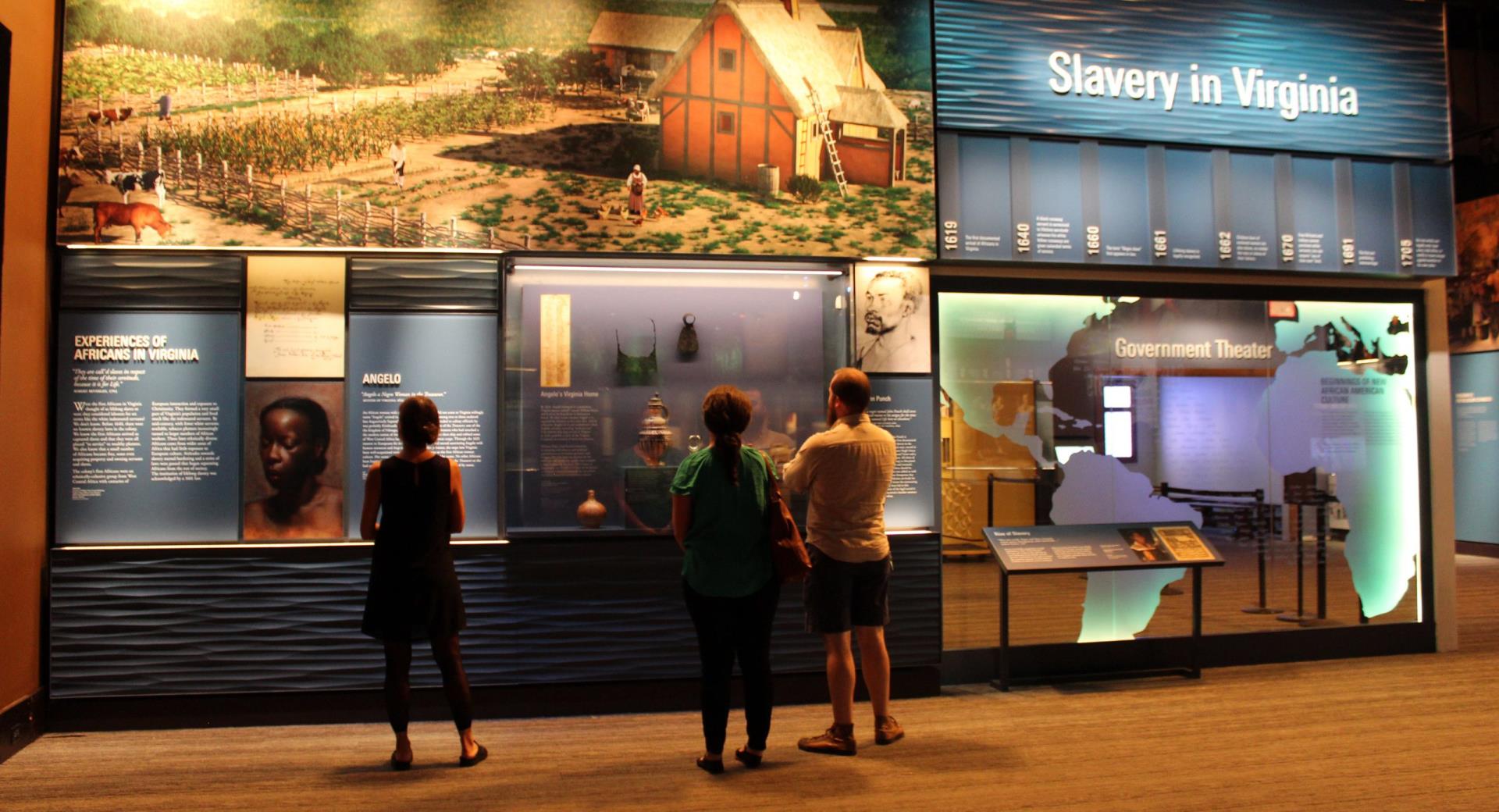 Jamestown Settlement gallery exhibits examine the history of the first recorded West Central Africans to Virginia in 1619-99.