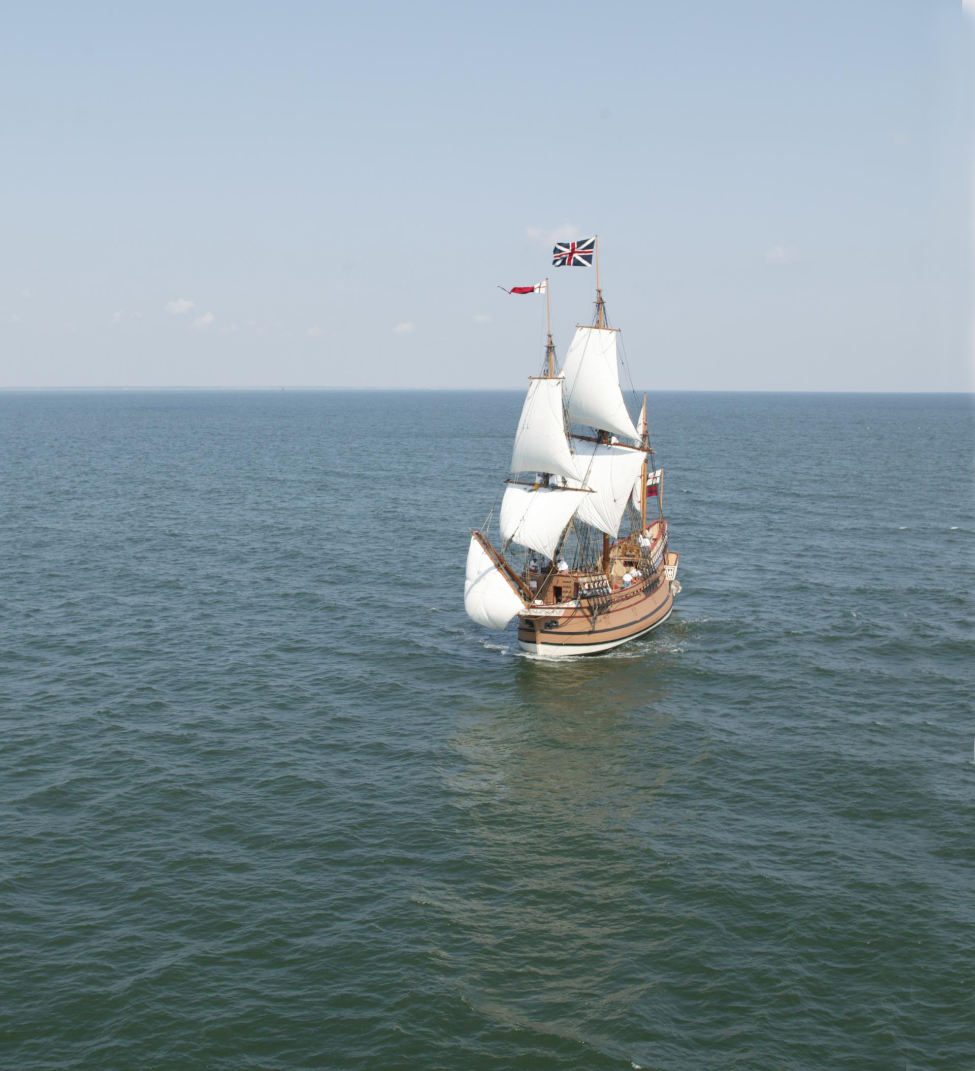 August 25, 2005: Susan Constant under sail. Courtesy of the Virginia Department of Transportation.