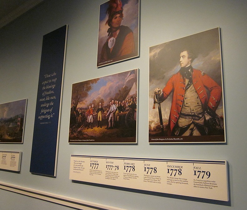 Museum timeline display (1777-79)